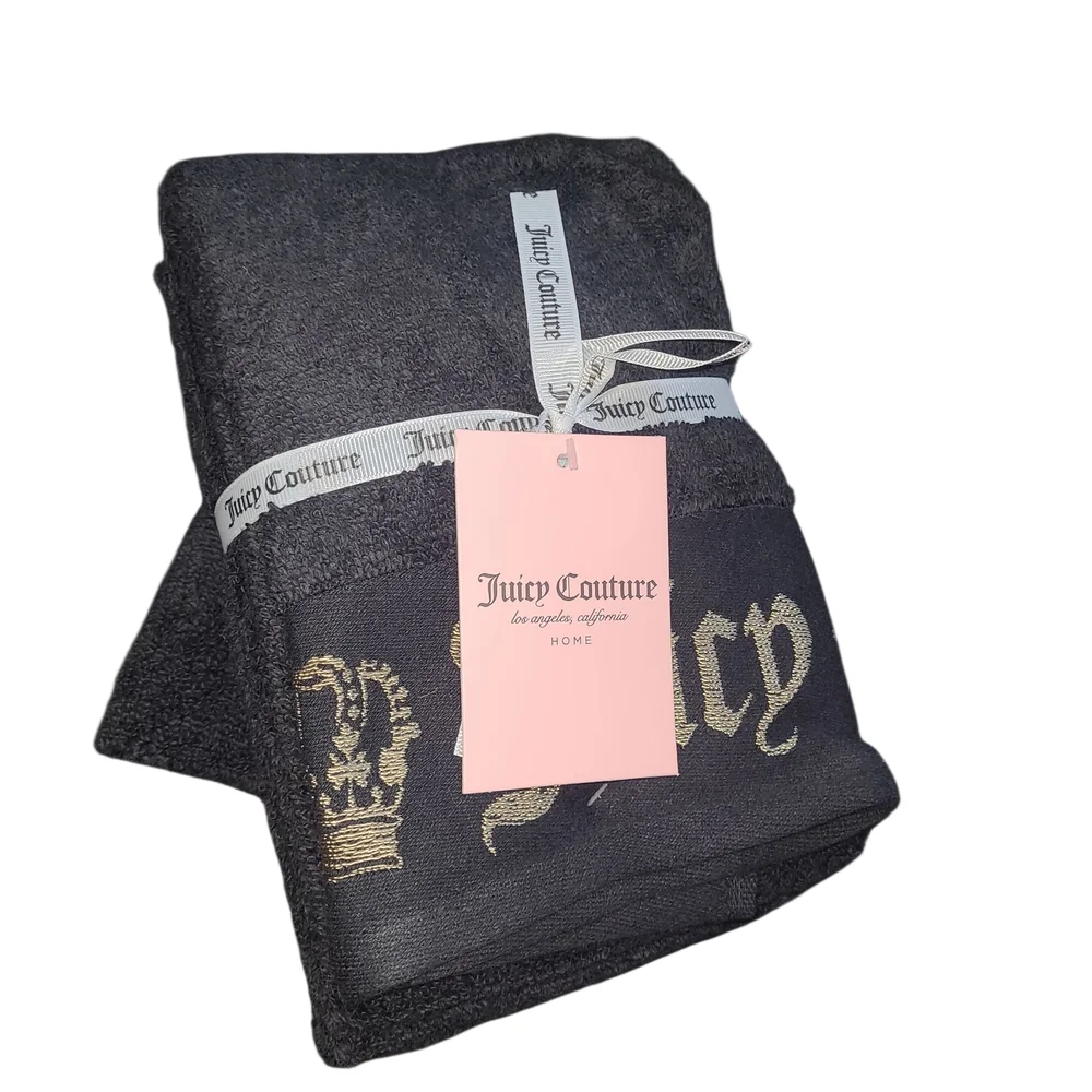 Juicy Couture Black and Gold Towel Set - Picture 3 of 12